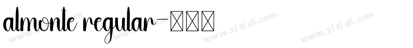 almonte regular字体转换